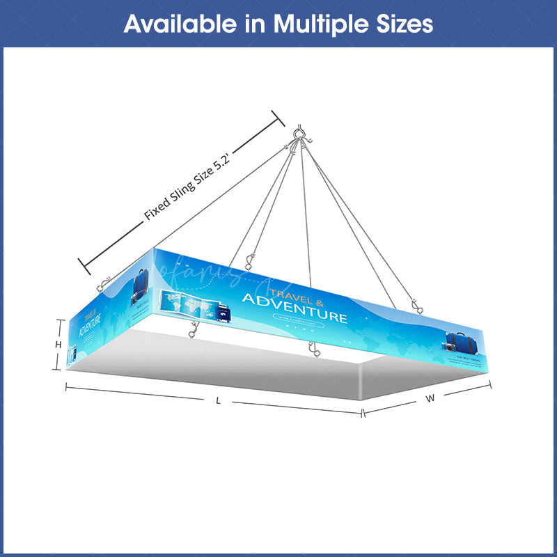 Lofaris Sky Tube Rectangle Hanging Banners Displays for Fairs