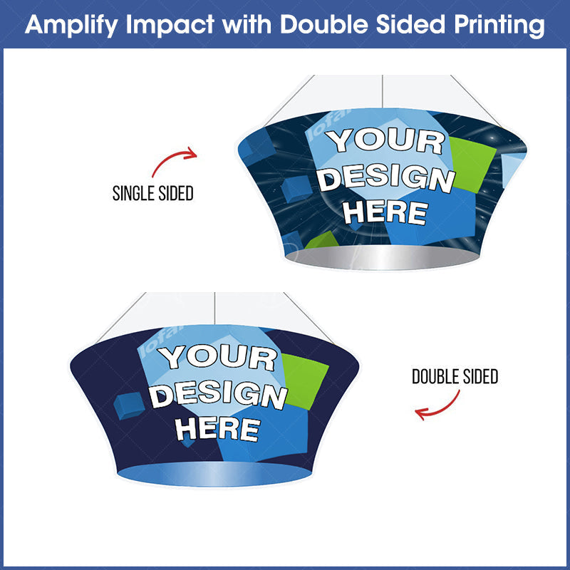 Lofaris Sky Tube Tapered Circle Hanging Banners for Trade Shows