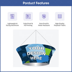 Lofaris Sky Tube Tapered Circle Hanging Banners for Trade Shows