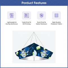 Lofaris Sky Tube Tapered Square Hanging Banners for Trade Show