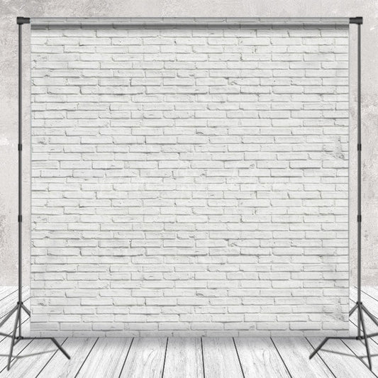 Lofaris Sleek Grey Brick Wall Texture Minimalist Backdrop