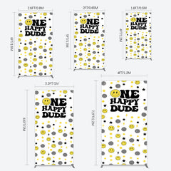 Lofaris Smile Emoticon One Happy Dude Birthday Rectangle Backdrop