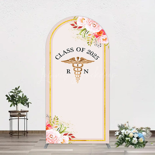 Lofaris Snake Staff Class 2025 Nurse Graduation Arch Backdrop