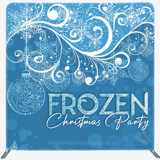Lofaris Snow Ball Frozen Christmas Tension Fabric Backdrop