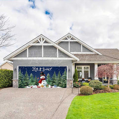 Lofaris Snowy Christmas Night Let It Snow Garage Door Banner