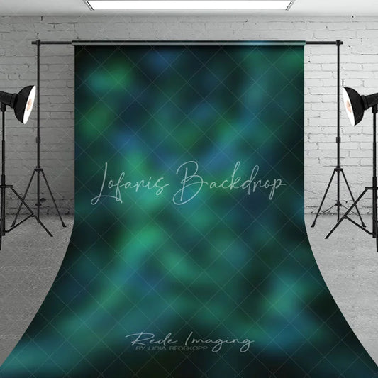 Lofaris Soft Green and Blue Bokeh Sweep Backdrop Abstract Natural Photography Background for Studio Photoshoots