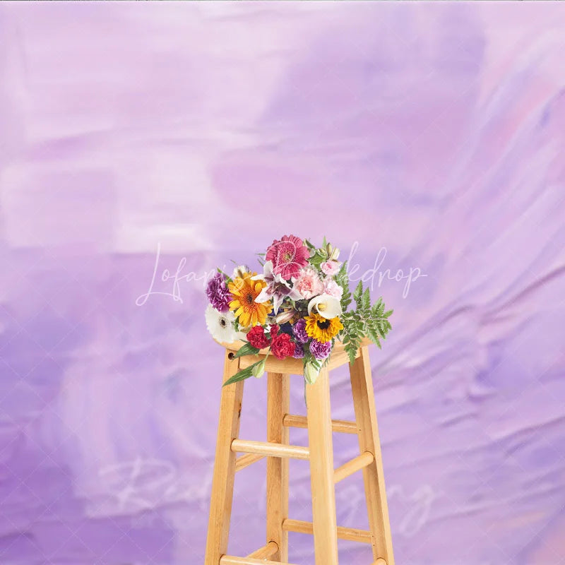 Lofaris Soft Lavender Oil Painting Texture Photography Backdrop Abstract Artistic Portrait Background