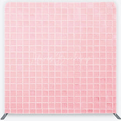 Lofaris Soft Pastel Pink Tile Pattern Square Double-Sided Backdrop Modern Minimalist Design for Photography