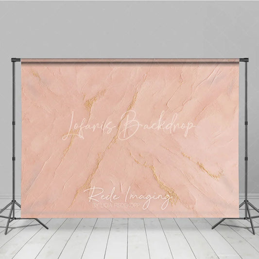 Lofaris Soft Pink and Gold Textured Abstract Photography Backdrop Elegant Modern Design for Studio Photoshoots