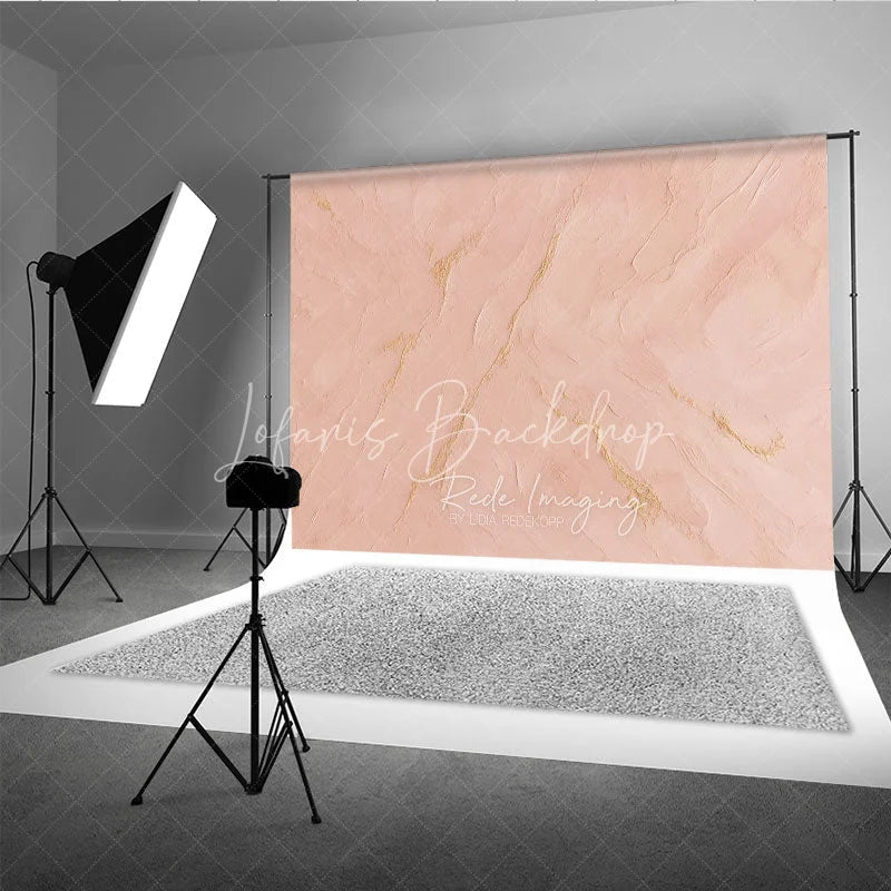 Lofaris Soft Pink and Gold Textured Abstract Photography Backdrop Elegant Modern Design for Studio Photoshoots