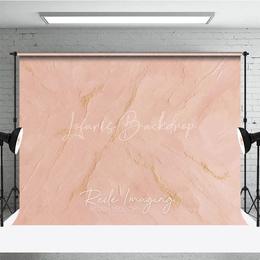 Lofaris Soft Pink and Gold Textured Abstract Photography Backdrop Elegant Modern Design for Studio Photoshoots