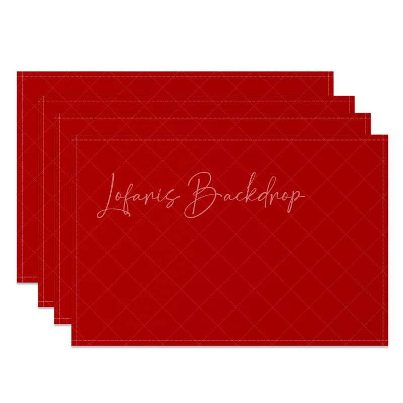 Lofaris Solid Red Set of 4 Placemats Washable Heat Resistant Table Mats Modern Decor for Christmas Valentines Day Dining