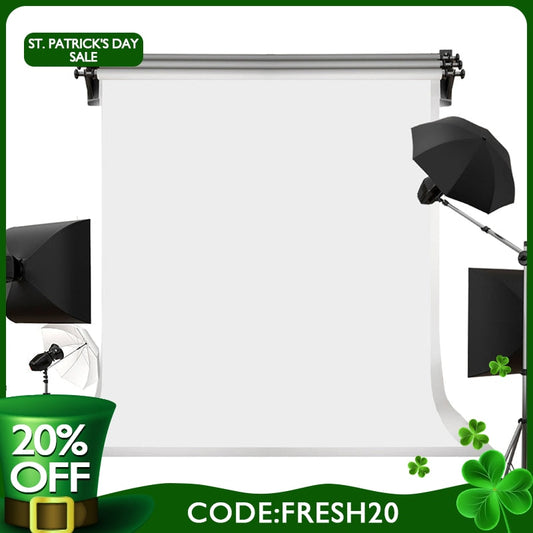 (Ship In 24HR) Solid White Cloth Backdrop Portrait Photography