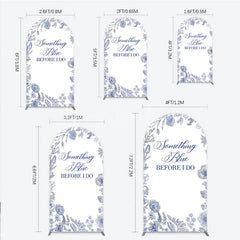 Lofaris Something Blue Before I Do Arch Backdrop for Bridal Shower and Bachelorette Elegant Floral Party Decor