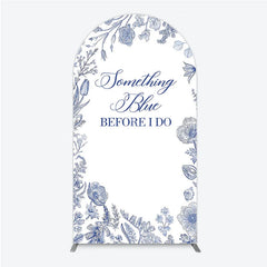 Lofaris Something Blue Before I Do Arch Backdrop for Bridal Shower and Bachelorette Elegant Floral Party Decor