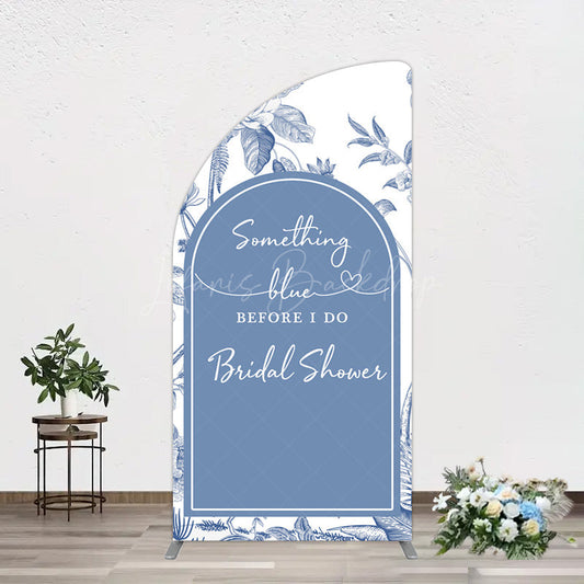 Lofaris Something Blue Before I Do Bridal Shower Half Moon Arch Backdrop