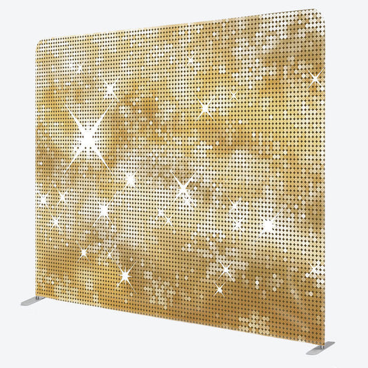 Lofaris Sparkle Gold Sequins Dance Party Pillow Case Backdrop