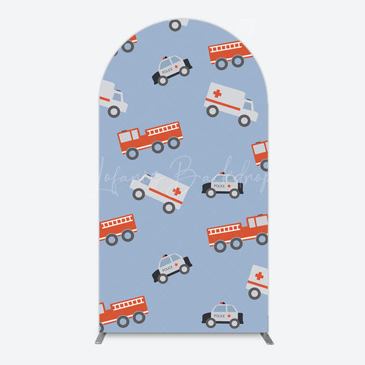 Lofaris Special Vehicle Cartoon Sweet Birthday Arch Backdrop