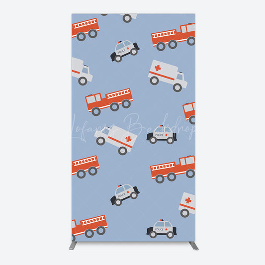 Lofaris Special Vehicle Cartoon Sweet Birthday Rectangle Backdrop