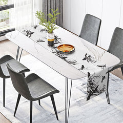 Lofaris Spooky Black Crow and Tree Halloween Table Runner Moody Gothic Decor Haunted Forest Themed Party Decoration