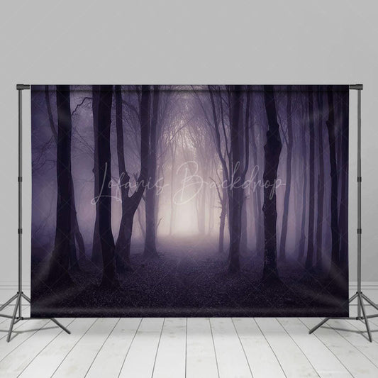 Lofaris Spooky Foggy Forest Combo Set Backdrop Haunted Woods for Halloween Dark Enchanted Photography Background