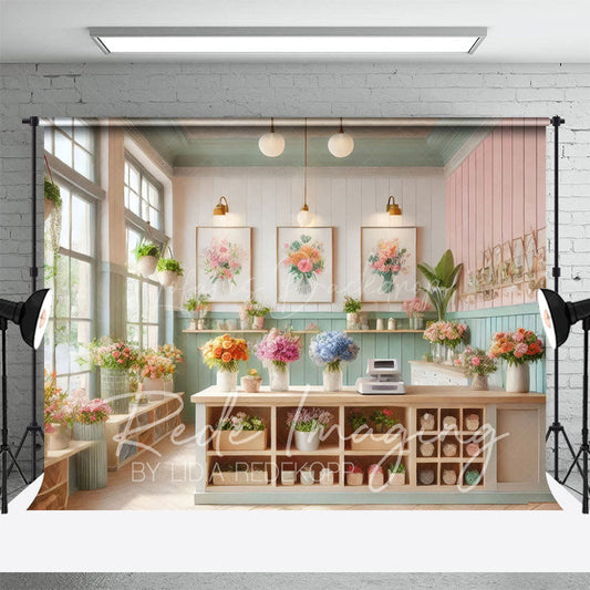 Lofaris Spring Bright Color Floral Fancy Room Photo Backdrop