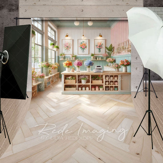 Lofaris Spring Bright Color Floral Fancy Room Sweep Backdrop