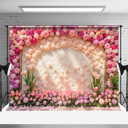Lofaris Spring Color Floral Wall Romantic Wedding Backdrop