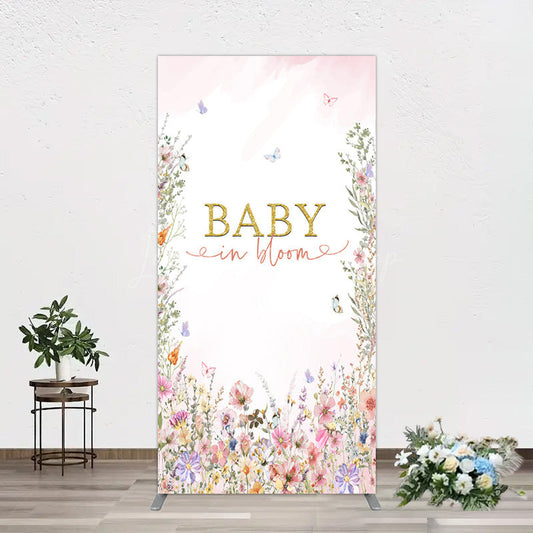 Lofaris Spring Colorful Floral Baby In Bloom Rectangle Backdrop