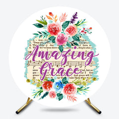 Lofaris Spring Floral Amazing Grace Round Easter Backdrop