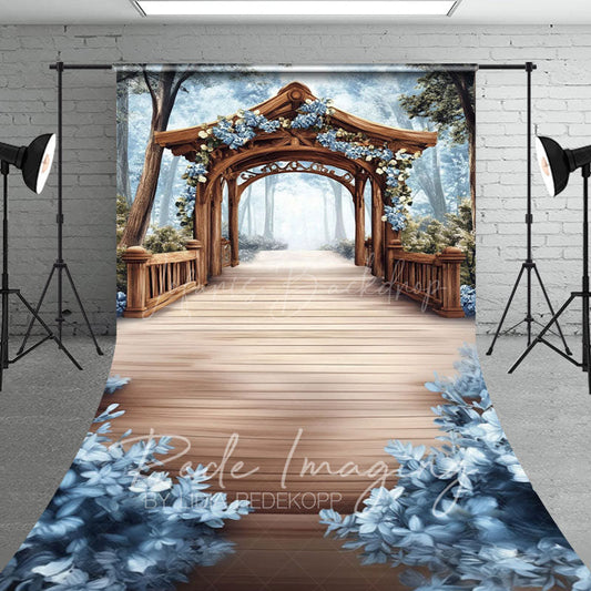 Lofaris Spring Floral Arch Forest Wedding Sweep Backdrop