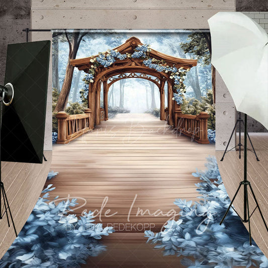Lofaris Spring Floral Arch Forest Wedding Sweep Backdrop