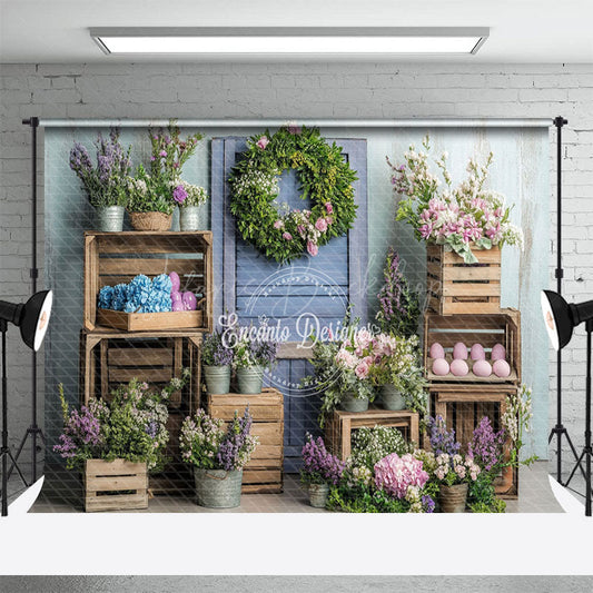 Lofaris Spring Floral Display Multi Tiered Planters Backdrop