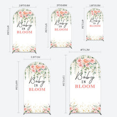 Lofaris Spring Floral Greenery Baby In Bloom Arch Backdrop