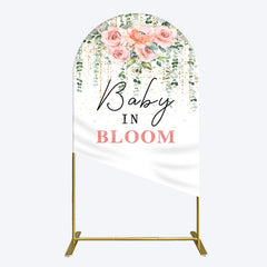 Lofaris Spring Floral Greenery Baby In Bloom Arch Backdrop