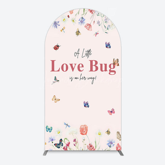 Lofaris Spring Floral Love Bug Baby Shower Arch Backdrop