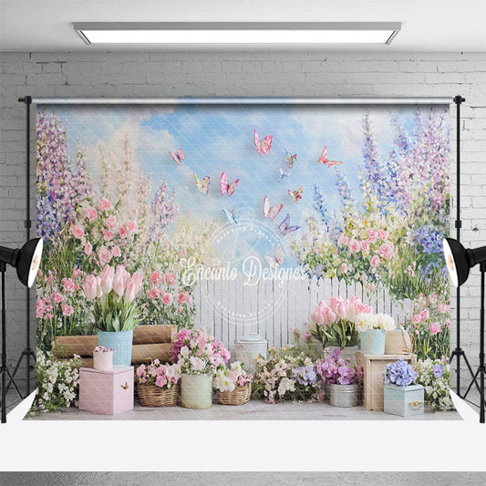 Lofaris Spring Flower Bouquet Display Photography Backdrop
