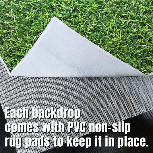 Lofaris Spring Natural Green Lawn Grass Fabric Floor Backdrop