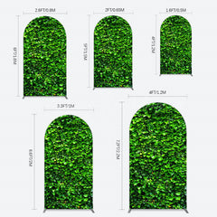 Lofaris Spring Natural Green Leaves Birthday Arch Backdrop