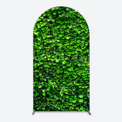 Lofaris Spring Natural Green Leaves Birthday Arch Backdrop