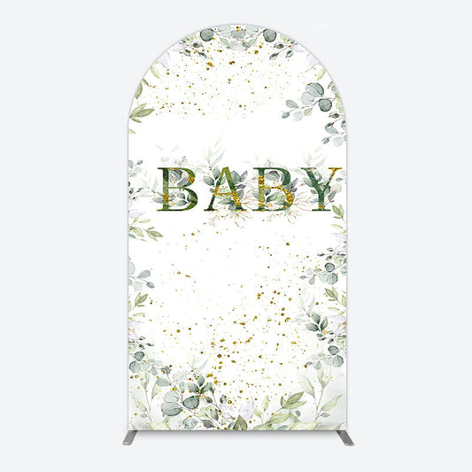 Lofaris Spring Plant Gold Glitter Baby Shower Arch Backdrop