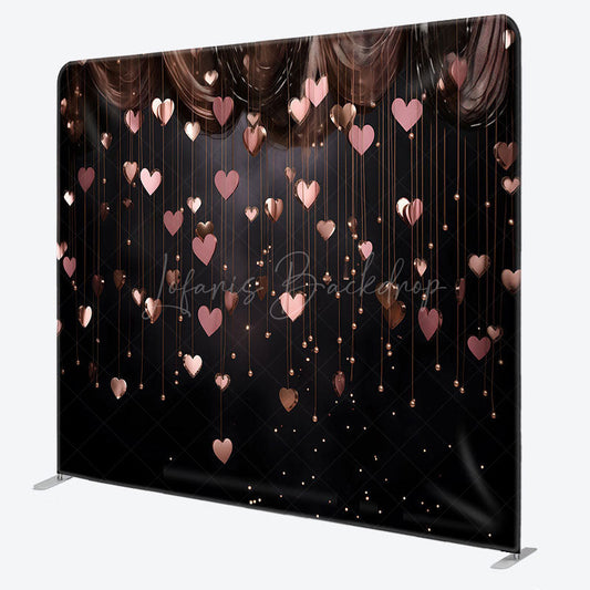 Lofaris Stage Curtain Heart Decor Square Tension Backdrop