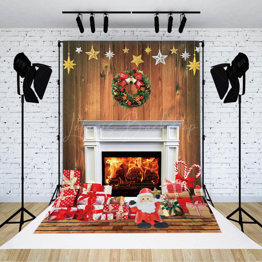 Lofaris Star Garland Decoration Christmas Fireplace Backdrop
