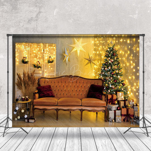 Lofaris Star Warm Light String Tree Sofa Christmas Backdrop