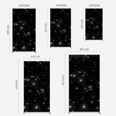 Lofaris Starry Sky Dark Night Happy Birthday Rectangle Backdrop