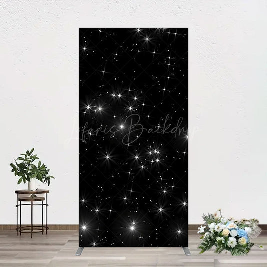 Lofaris Starry Sky Dark Night Happy Birthday Rectangle Backdrop