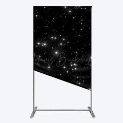 Lofaris Starry Sky Dark Night Happy Birthday Rectangle Backdrop