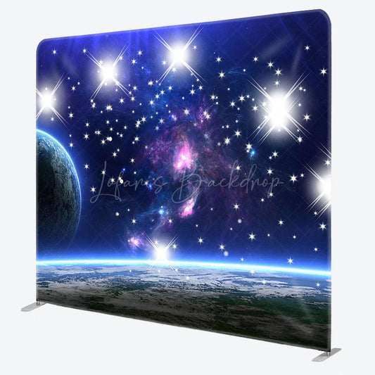 Lofaris Starry Sky Earth Galaxy Square Double-Sided Backdrop