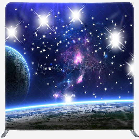 Lofaris Starry Sky Earth Galaxy Square Double-Sided Backdrop