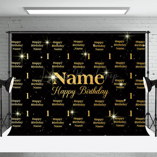 Lofaris Step And Repeat Sparkle Custom Name Birthday Backdrop